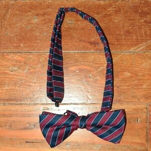 Striped Bow Tie - Red and Black